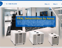 Tablet Screenshot of fraldehumidifiers.com